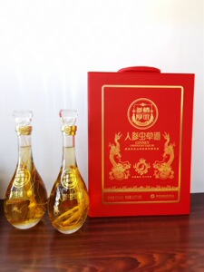 吉林长白山福裕和人参虫草酒53度营养滋补酒礼盒500ml/瓶x2直销