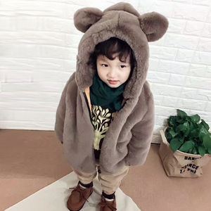 儿童特价韩版男童外套冬装女童小大童毛毛棉衣宝宝加厚加绒外出服