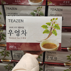 韩国进口 TEAZEN牛蒡茶 解脂代用茶 袋泡茶1g*200入 Costco开市客