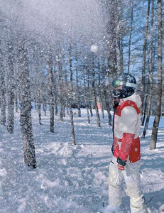 18FW红白拼接美版冲锋衣男女同款滑雪服户外拼色防风防水外套上衣