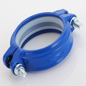 沟槽卡箍式接头管件饮用给水管道蓝色钢卡自来水镀锌钢管抱箍卡子
