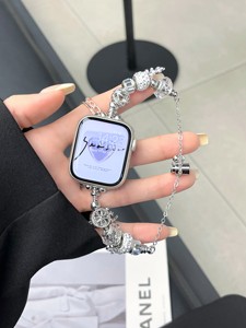 圣铂适用于iwatch9苹果手表新款潘多拉手链表带金属表链applewatchs87654代se手表带高级感女小香风ultra小众