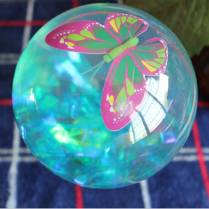 儿童益智玩具15cm弹力球大号发光球闪光水球透明水晶球彩色跳跳球