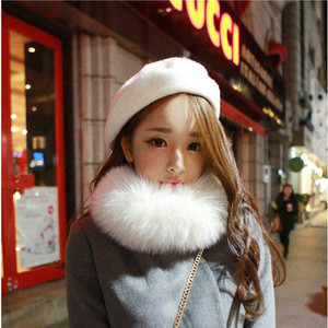 韩版冬季新款保暖百搭白厚仿狐狸毛兔毛皮草毛领子围巾女围脖包邮