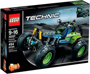LEGO 乐高积木玩具 42037 科技/机械系列 方程式越野车 压痕盒