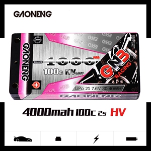 高能GNB 4000mAh 2S 7.6V 100C HV 高电压竞赛薄短电shorty锂电池