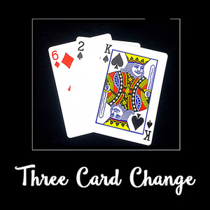魔术道具扑克表演 扑克三公(Three Card Change) 近景 街头