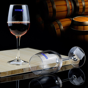乐美雅红酒杯无铅透明玻璃杯子高脚杯350ml精致4只装葡萄酒杯套装