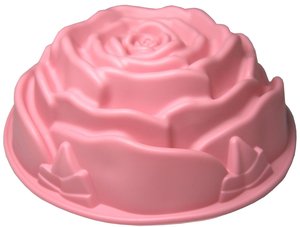 8寸铂金硅胶玫瑰花形巧克力蛋糕模具烘培DIY器具烤箱用耐高温无毒