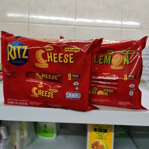 原装进口零食品卡夫乐之RITZ芝士夹心饼干小吃243g/9包柠檬味