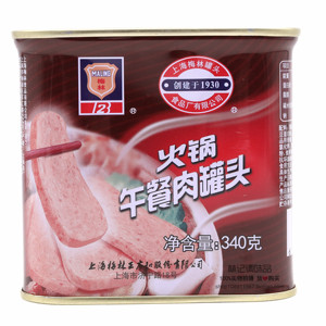 梅林火锅午餐肉罐头340g*24罐 整箱整件火锅麻辣烫猪肉罐头
