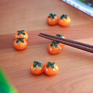 三间 柿柿如意 日式筷子架手作玻璃琉璃筷枕筷置筷子托筷托毛笔搁