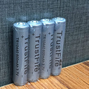 TrustFire原装10440锂电池600毫安3.7V带保护7号AAA尺寸电池手电