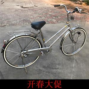 26寸不锈钢基洛夫自行车通勤日本日式内变速老年复古男女公主