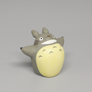 花园街 散货玩具日本动画动漫人物模型人偶灰色龙猫空心搪胶摆件