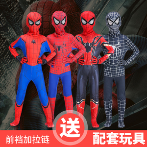 儿童蜘蛛侠紧身衣英雄归来超凡成人连体钢铁衣服男童套服装幼儿园