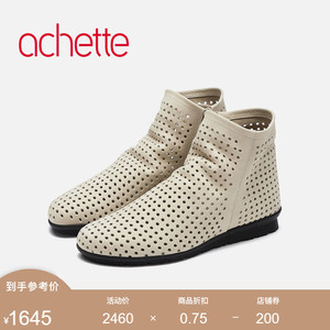 achette雅氏4Q20 简约圆点镂空时装靴休闲女靴
