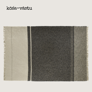 KOSA-VASTU比利时进口棉麻传统手工编织流苏披肩沙发床尾床旗搭巾