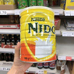 直邮英国雀巢Nestle全脂Nido成人学生儿童老人孕妇补钙奶粉900g