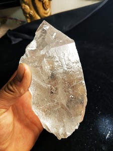 天然白水晶骨干原石权杖形 冰糖晶水晶柱晶体通透超亮皮