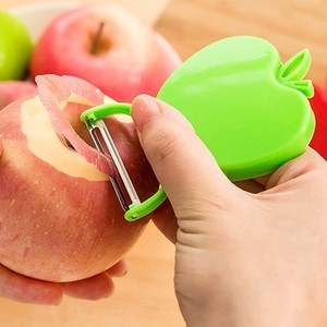 迷你便携式可爱苹果造型可折叠口袋水果削皮器削皮刀剥刮刨皮器
