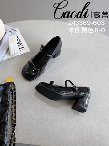 高蒂仙女风24新品小皮鞋玛丽珍夏白色单鞋学院风jk鞋243368-603