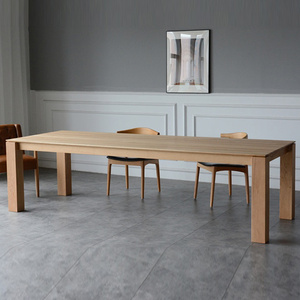 设计师实木长桌长凳1.8米2米办公书桌会议桌去客厅化桌子原木餐桌