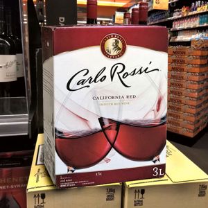 原装进口加州乐事红酒双杯红酒CARLO ROSSI加州红酒盒装红酒袋装