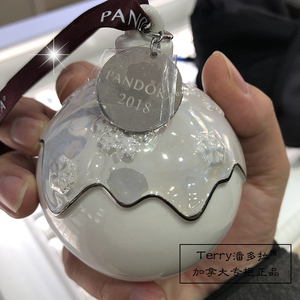 现货 潘多拉Pandora 2018年限量 圣诞礼物 陶瓷雪花挂件吊坠