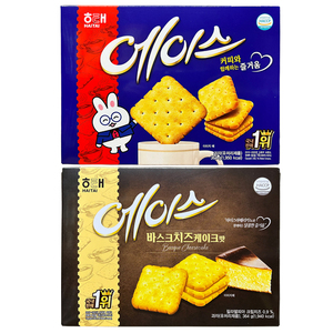韩国进口海太ACE饼干苏打咸味/芝士味薄脆独立包装休闲零食364g