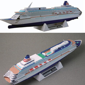 儿童手工折纸DIY拼装立体纸质模型仿真船模豪华游轮轮船客船制作