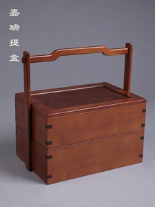 新山山竹木竹制茶具茶器收纳提盒传统中式便携茶道配件提箱日用品