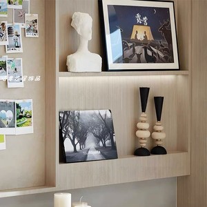 现代简约象牙白蜡烛奶油风格软装饰品样板间客厅书房卧室飘窗摆件