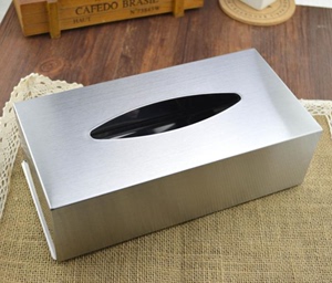 不锈钢长方形桌面纸巾盒方便抽纸盒餐巾盒砂光卫生间挂墙纸巾盒