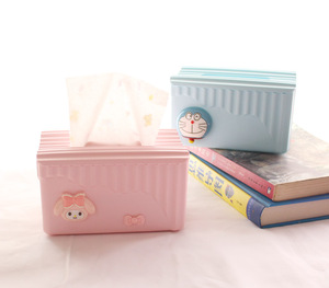 卡通kitty蝴蝶结纸巾盒塑料抽纸盒叮当猫可爱纸巾盒卫生间卷纸筒