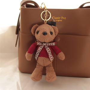 韩版小熊泰迪熊熊熊毛绒玩具钥匙背包小挂件钥匙扣饰品玩偶女礼品