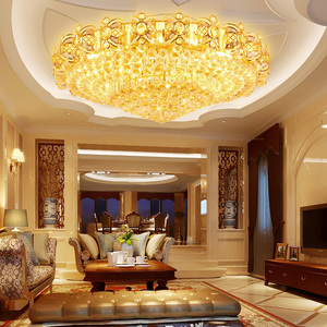 欧式客厅大灯 圆形吸顶灯现代简约卧室餐厅LED灯具家用高端水晶灯