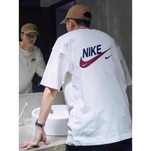Nike耐克短袖T恤男24年新款运动纯棉宽松上衣情侣体恤半袖蓝潮勾