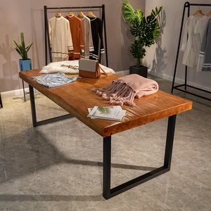 北欧服装店展示桌流水台中岛展示台长方形桌子简约时尚长条桌实木 阿里巴巴找货神器