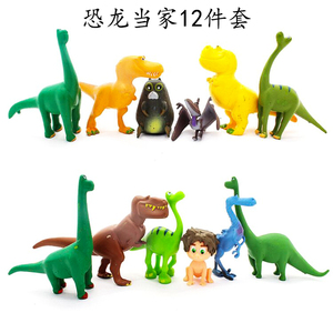 森林烘培场景蛋糕装饰摆件 恐龙男孩宝宝公仔 卡通儿童玩具12个装