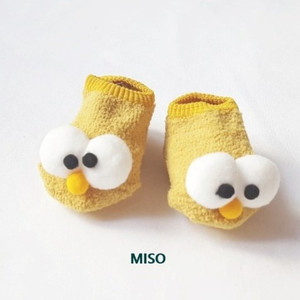 韩国童装代购MISO国内发货幼儿宝宝可爱袜子大眼睛卡通短袜地板袜