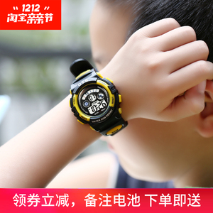 ots儿童手表男孩男童电子手表中小学生女孩防水可爱小孩女童手表