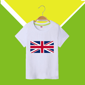 英国国旗 女儿童装短袖T恤男童衣服集体活动表演运动会比赛衫班服