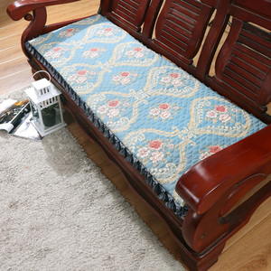 秋冬季组合套装四季防滑加厚通用红木沙发坐垫可拆洗三人连体座垫