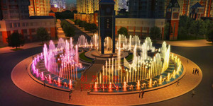 彩灯音乐喷泉 小型喷泉 园林景观流水喷泉 广场喷泉 创意喷泉工程