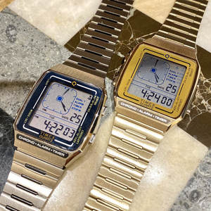 日本代购 TIMEX Q Reissue DIGITAL LCA Ana-Digi 复古手表
