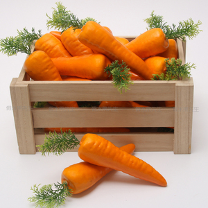 仿真食品模型报影启蒙教育道具蔬菜假水果橱柜装饰轻型胡萝卜摆件