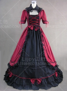 典雅lolita哥特式维多利亚落地长裙 公主宫廷洋装 万圣节cos服