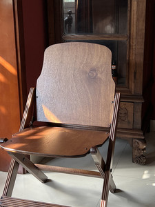 做旧经典复古实木风折叠椅户外露营阳台舒适咖啡馆民宿餐椅靠背