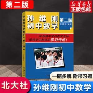 孙维刚初中数学(第二版) 七八九年级教辅 数学的基本解题思路北京大学出版孙维刚 初中通用数学 数学教材中学教辅思维训练789